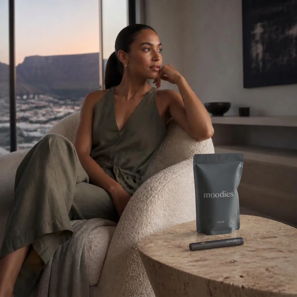 Professional relaxing with Calm products in a Cape Town apartment