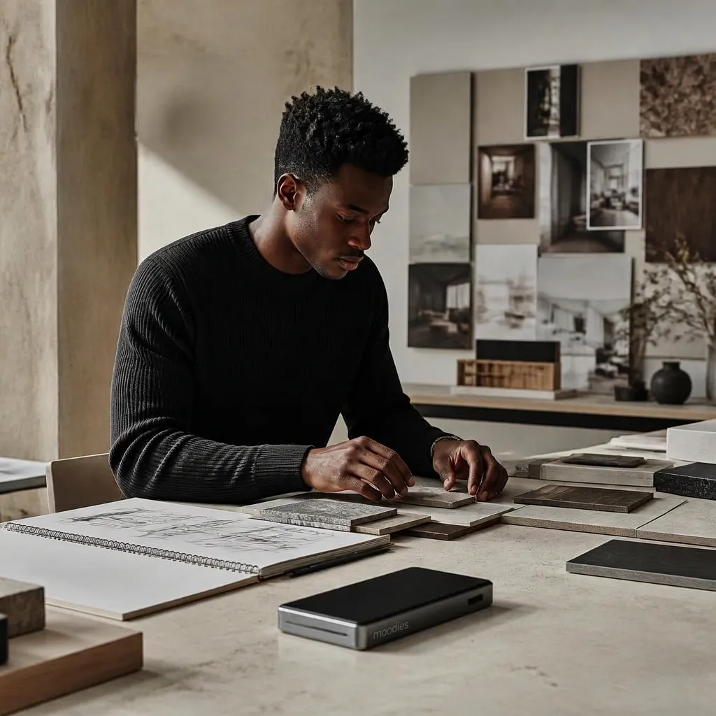 Creative studio with a premium Moodies device